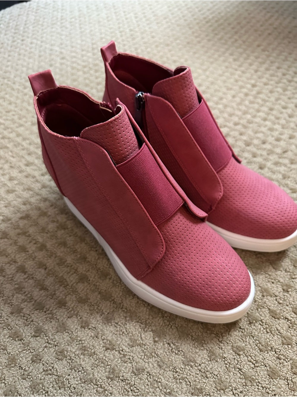 Size 7 wedge sneakers (never worn)